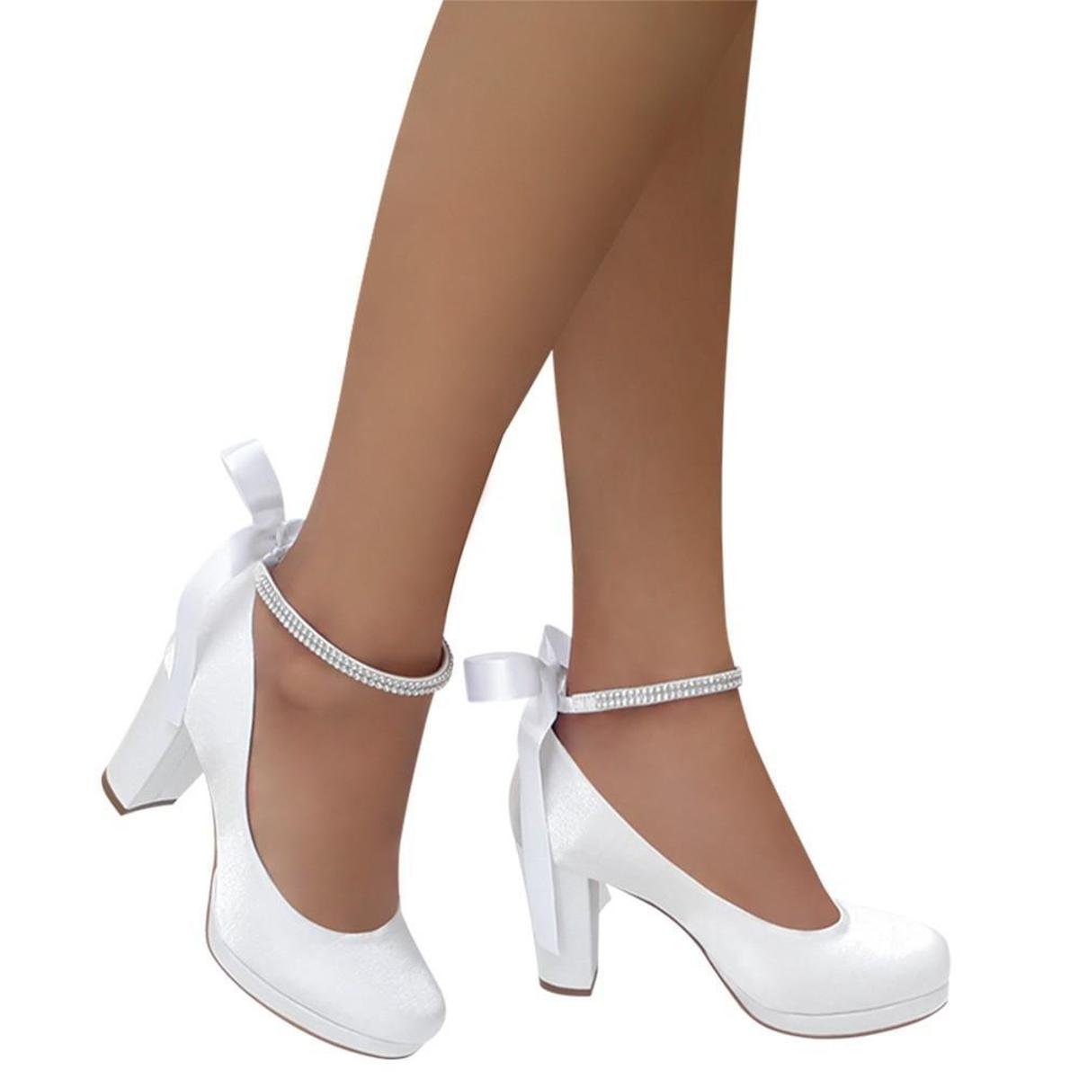sapato branco feminino zattini