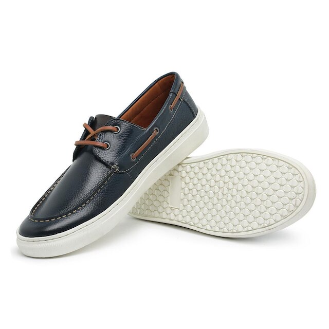 Sapato Dockside Casual Luxo Couro Legitimo Solado Borracha