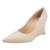 Sapato Feminino Anabela Salto Medio Macio Elegante Lia Line - Off White