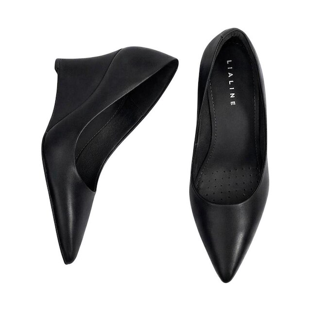 Sapato Feminino Anabela Salto Medio Macio Elegante Lia Line