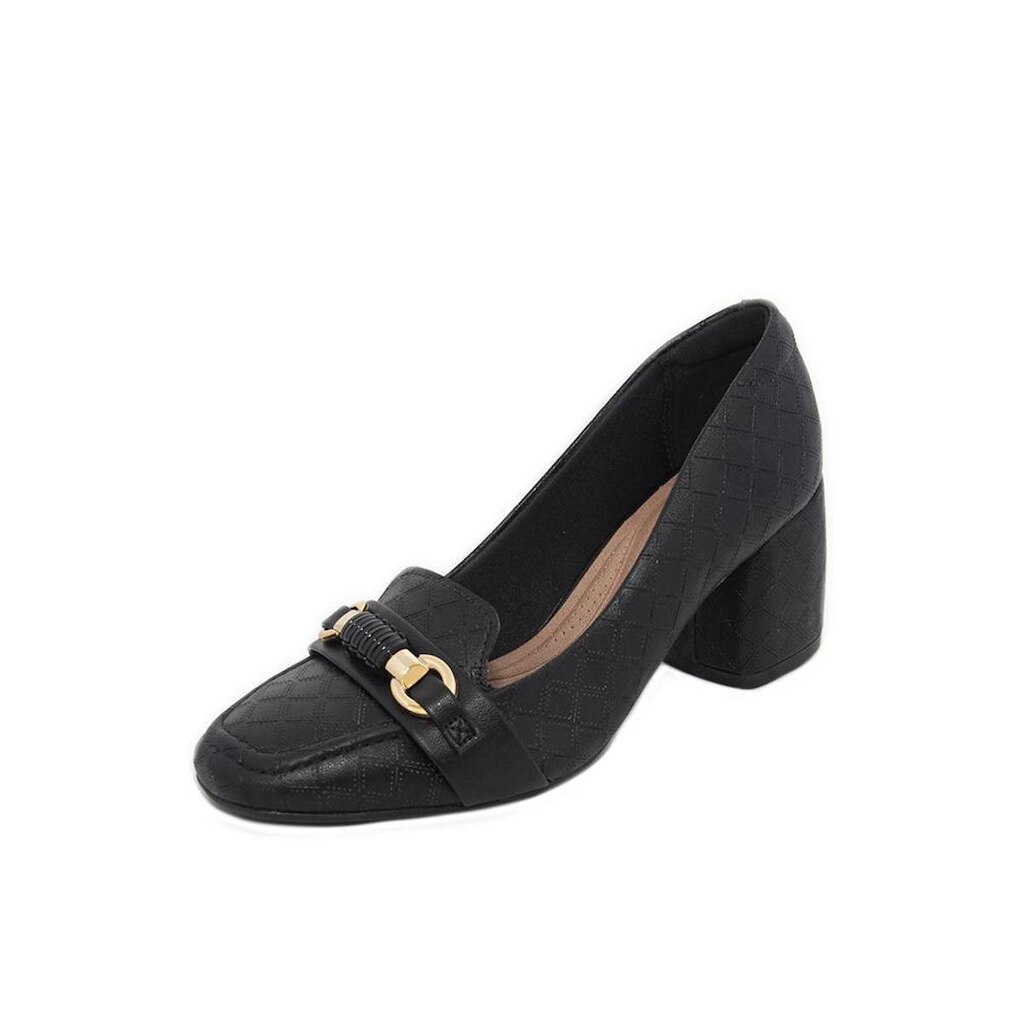 Sapato Feminino Beira Rio Salto Médio  REF: 4304104 NAPA MATELASSE