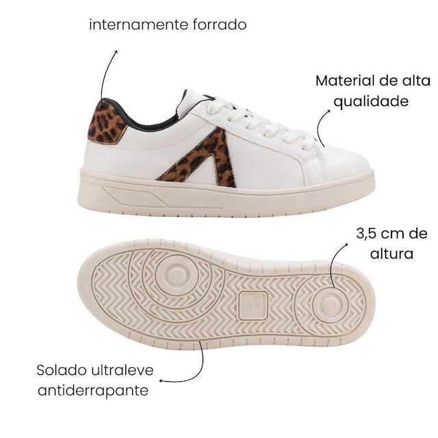 Sapato Feminino Branco Tenis Casual Moda Blogueira Original