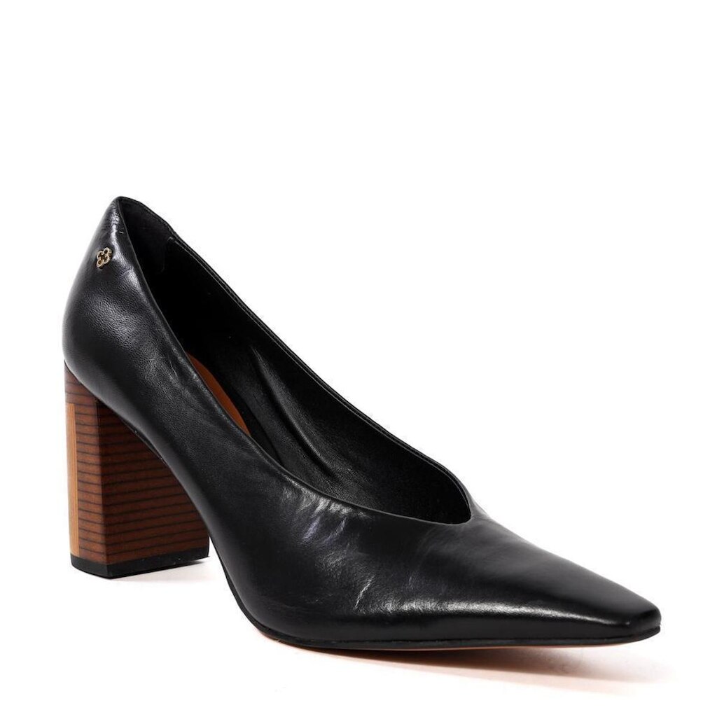 Sapato Feminino Capodarte Bico Quadrado Preto