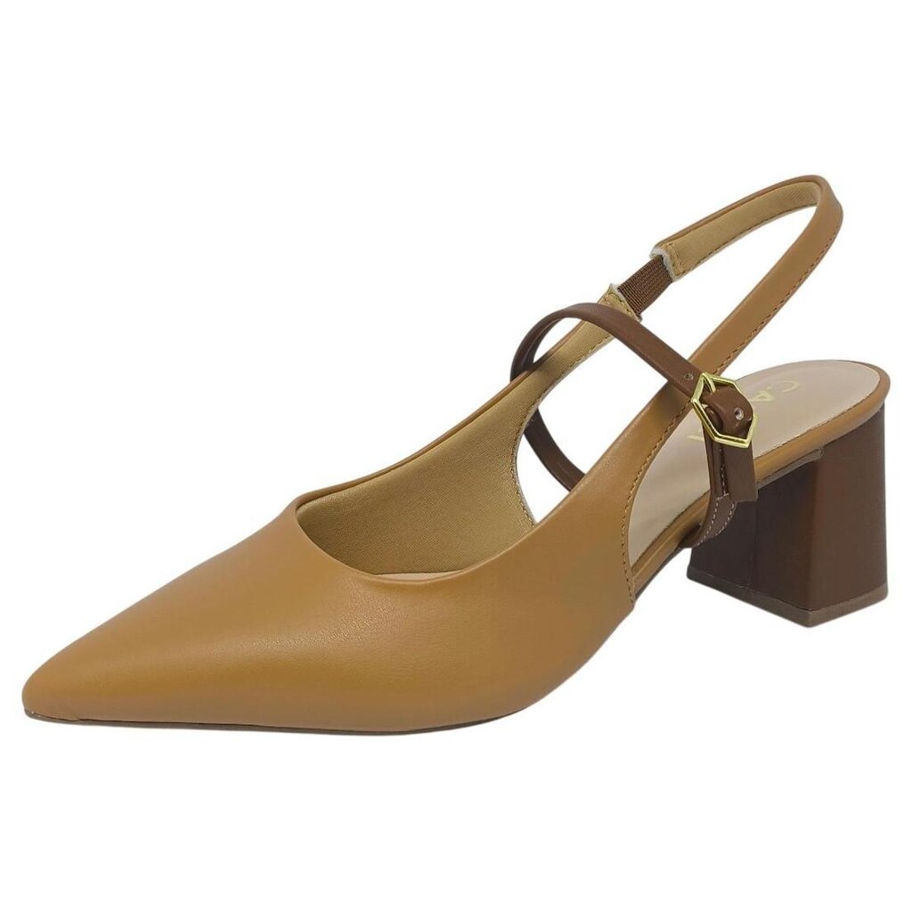 Sapato Feminino Confortavel Salto Medio Bloco Elegante Cacci