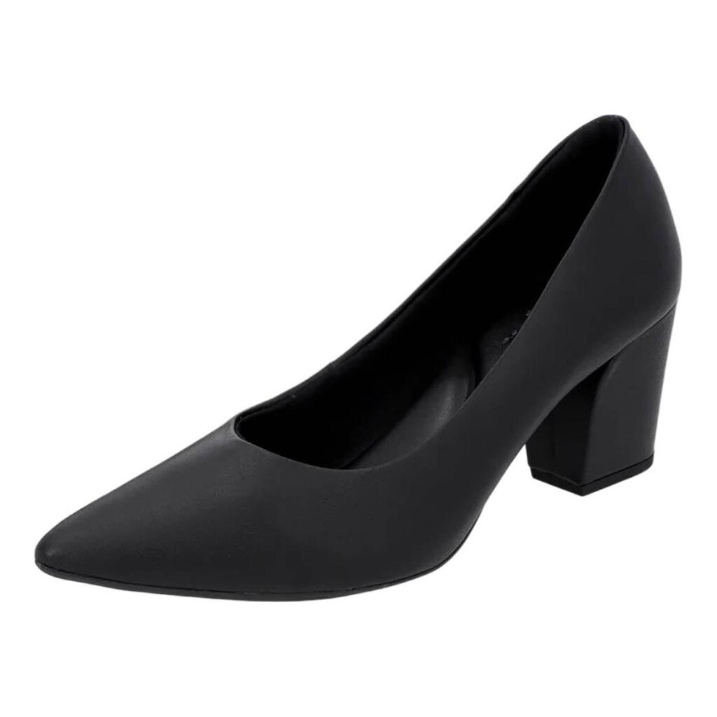 Sapato Feminino Elegante Couro Conforto Salto Medio Usaflex