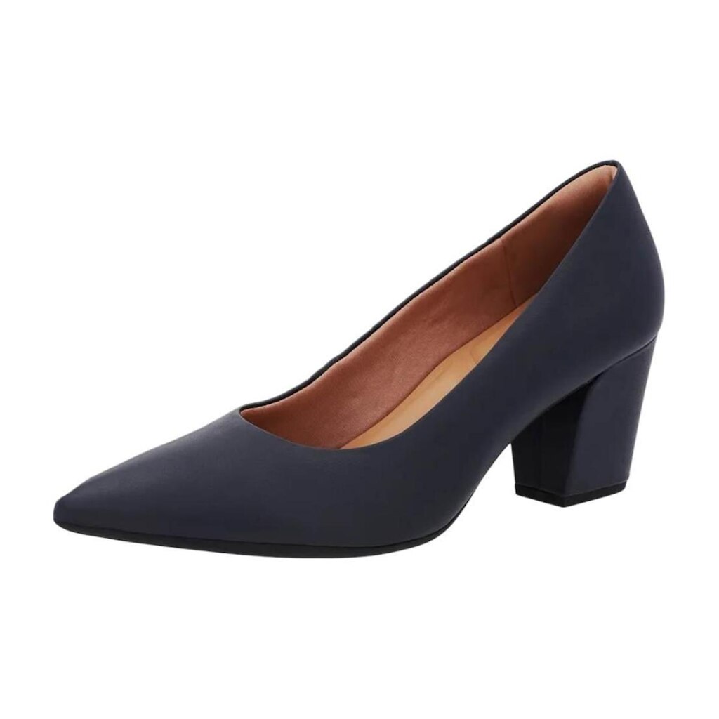 Sapato Feminino Elegante Couro Conforto Salto Medio Usaflex