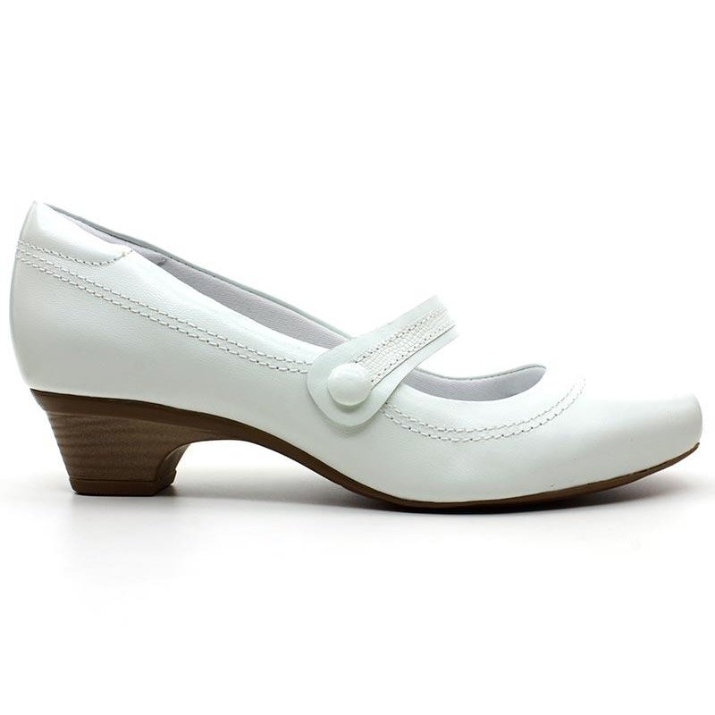 sapato branco feminino zattini