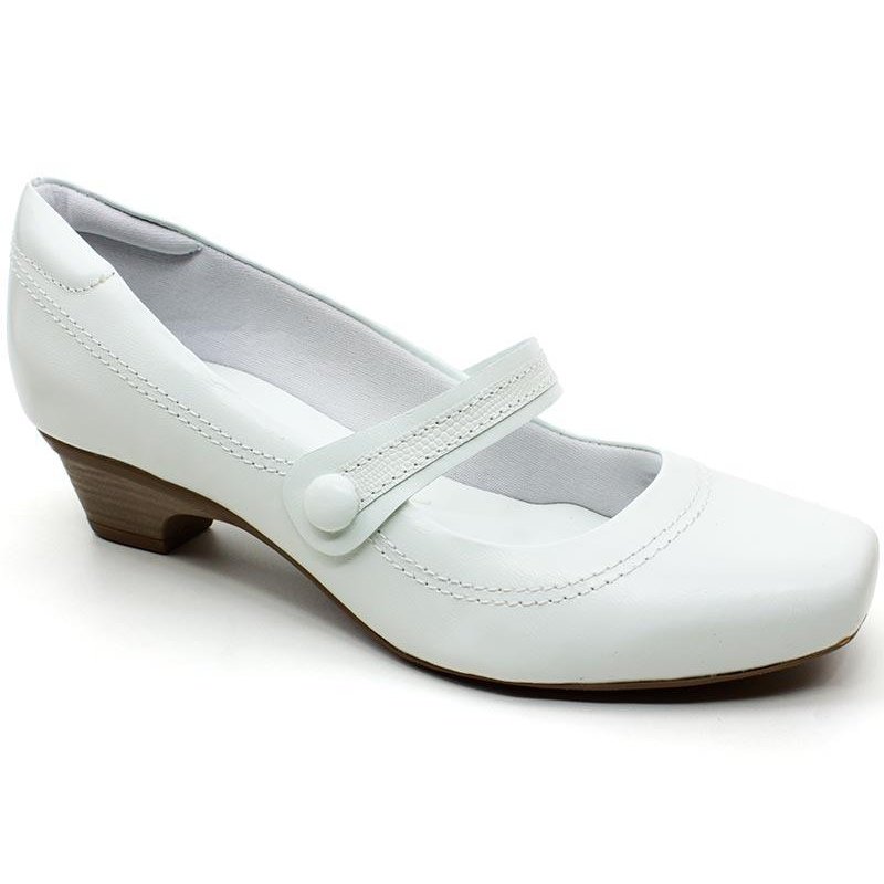 sapato branco feminino zattini