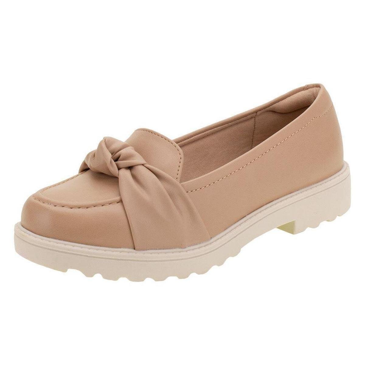 Sapato Feminino Salto Baixo Modare - 7357101 - Bege Menor preço em Sapato Feminino Salto Baixo Modare - 7357101 - Bege