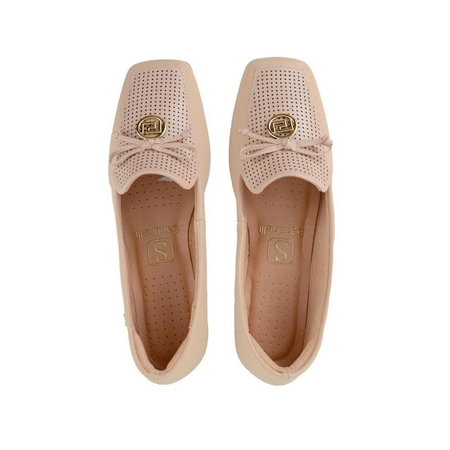 Sapato Feminino Santinelli Mocassim Saara Nude - 152601123
