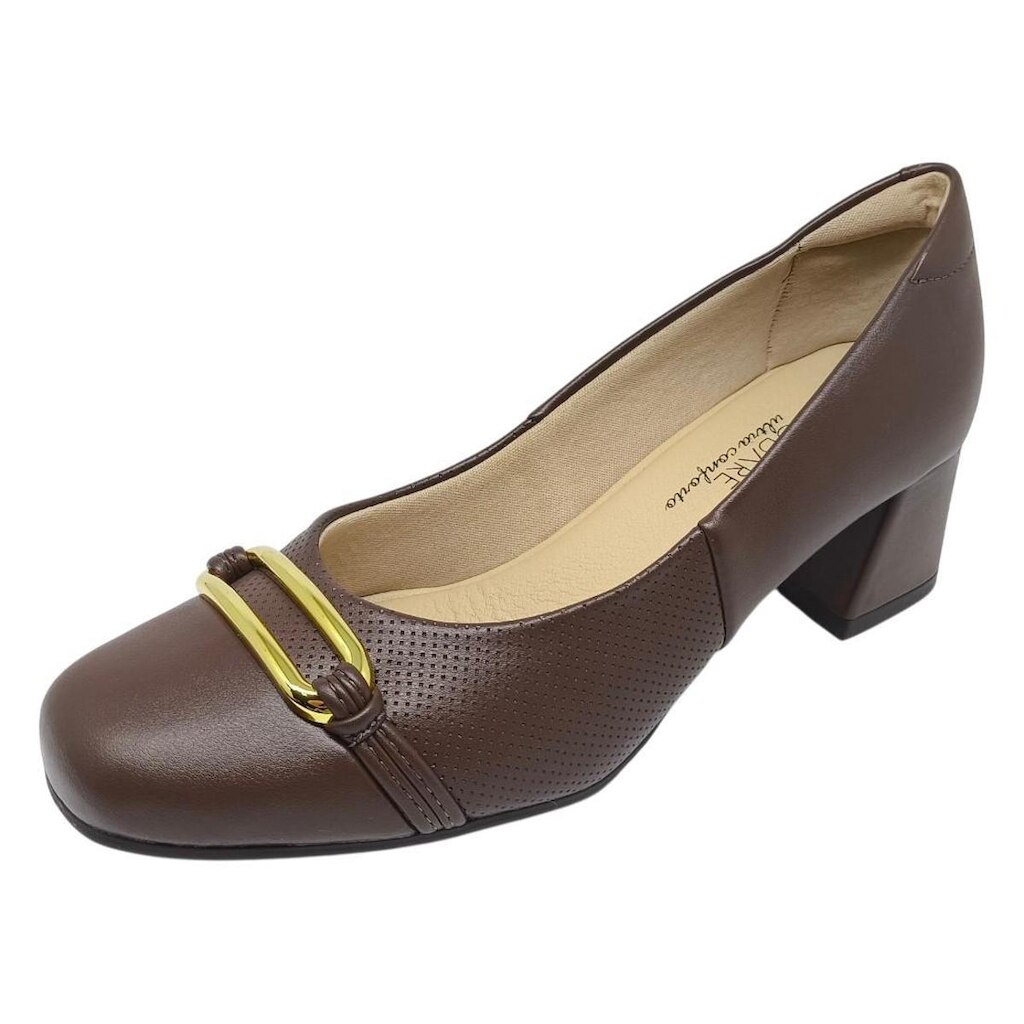 Sapato Feminino Scarpin Salto Bloco Confortável Modare