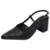 Sapato Feminino Slingback Elegante Salto Bloco Chic Cacci - Preto