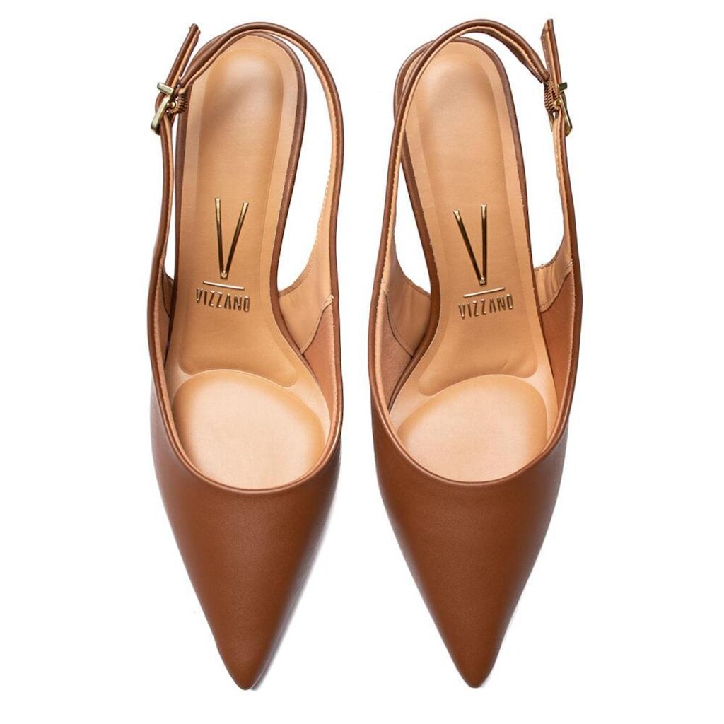 Sapato Feminino Vizzano Scarpin Anabela Elegante Marrom