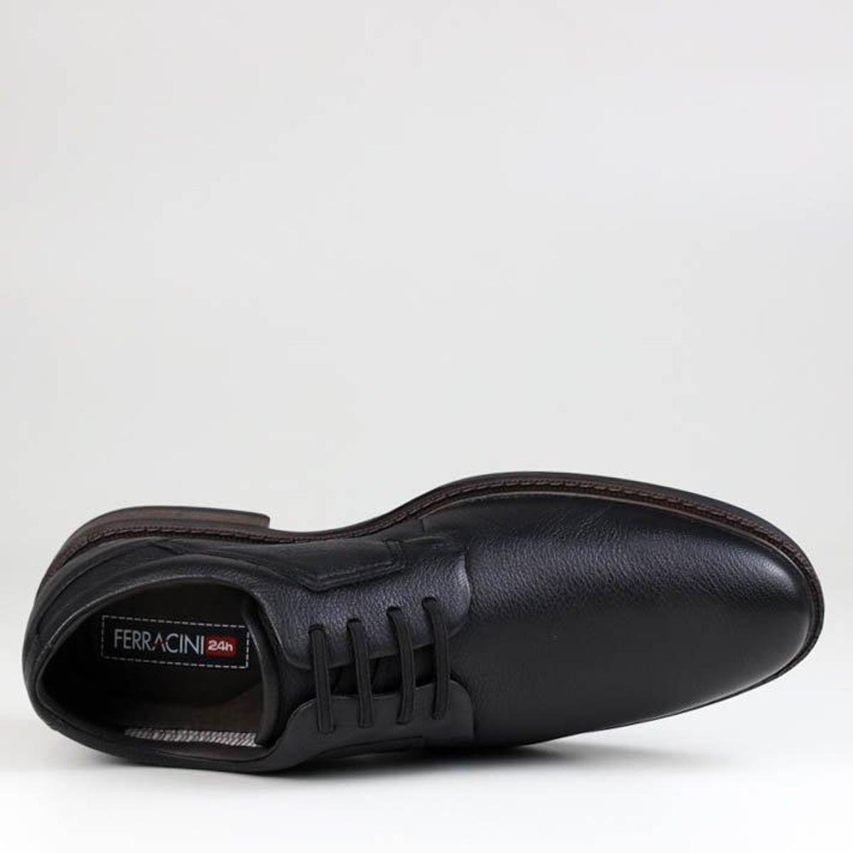 Sapato Ferracini Casual Clear em Couro Natural - Preto | Zattini