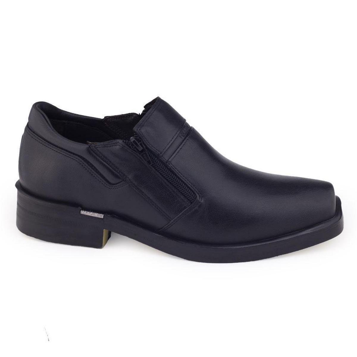 Sapato Ferracini social Urban Way 6629 Couro clássic ziper - Preto Menor preço em Sapato Ferracini social Urban Way 6629 Couro clássic ziper - Preto