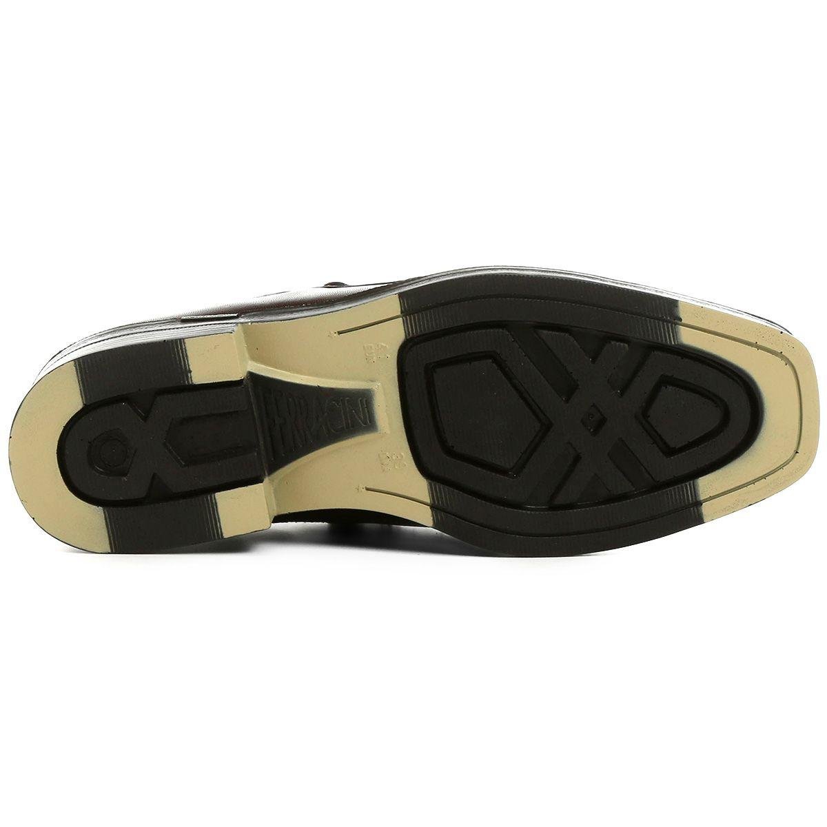 Sapato Ferracini Urban Way Couro Zíper 6629-106A - Marrom Escuro | Zattini