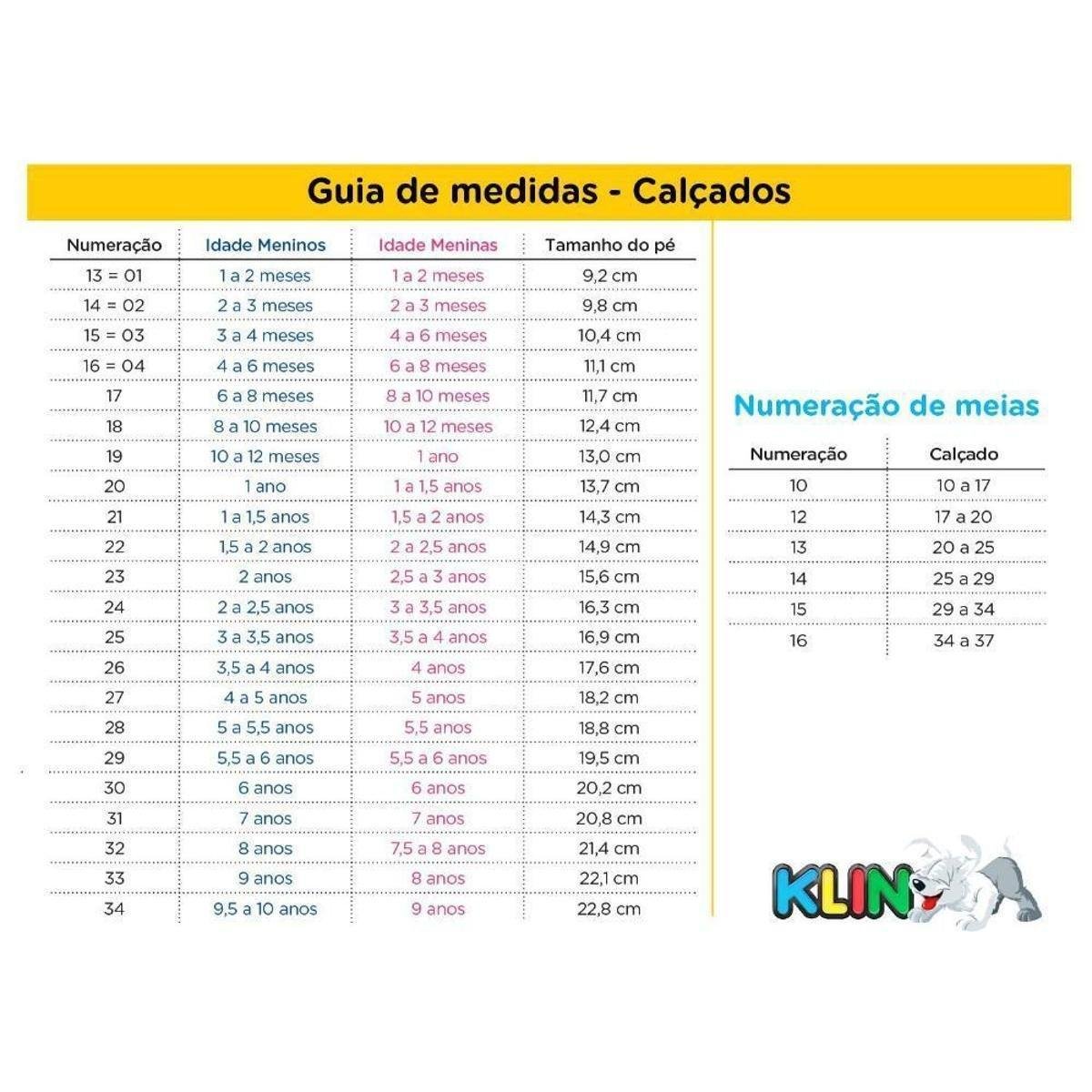 Tamanho Tenis Eur Tabela De NumeraÃ§Ã£o Sapato Infantil Bebe