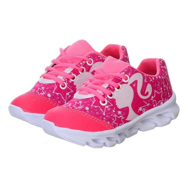 Sapato Infantil Luminoso Tenis de Criança com Luz de Led Pink mais Pulseira