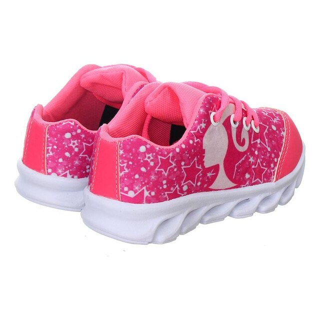 Sapato Infantil Luminoso Tenis de Criança com Luz de Led Pink mais Pulseira