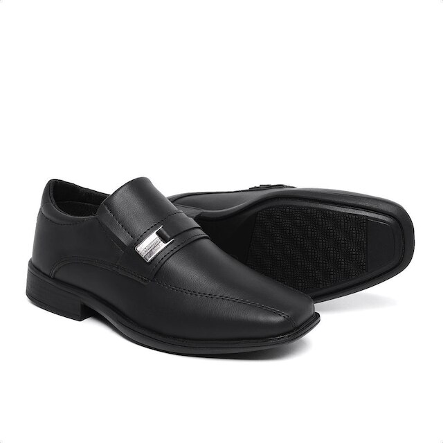 Sapato Infantil Social Preto Masculino Casamento Menino Preto 445