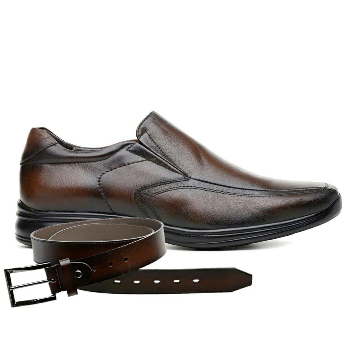 Sapato Jota Pe 3d Vision Couro Marrom + Cinto De Couro 71455 Menor preço em Sapato Jota Pe 3d Vision Couro Marrom + Cinto De Couro 71455