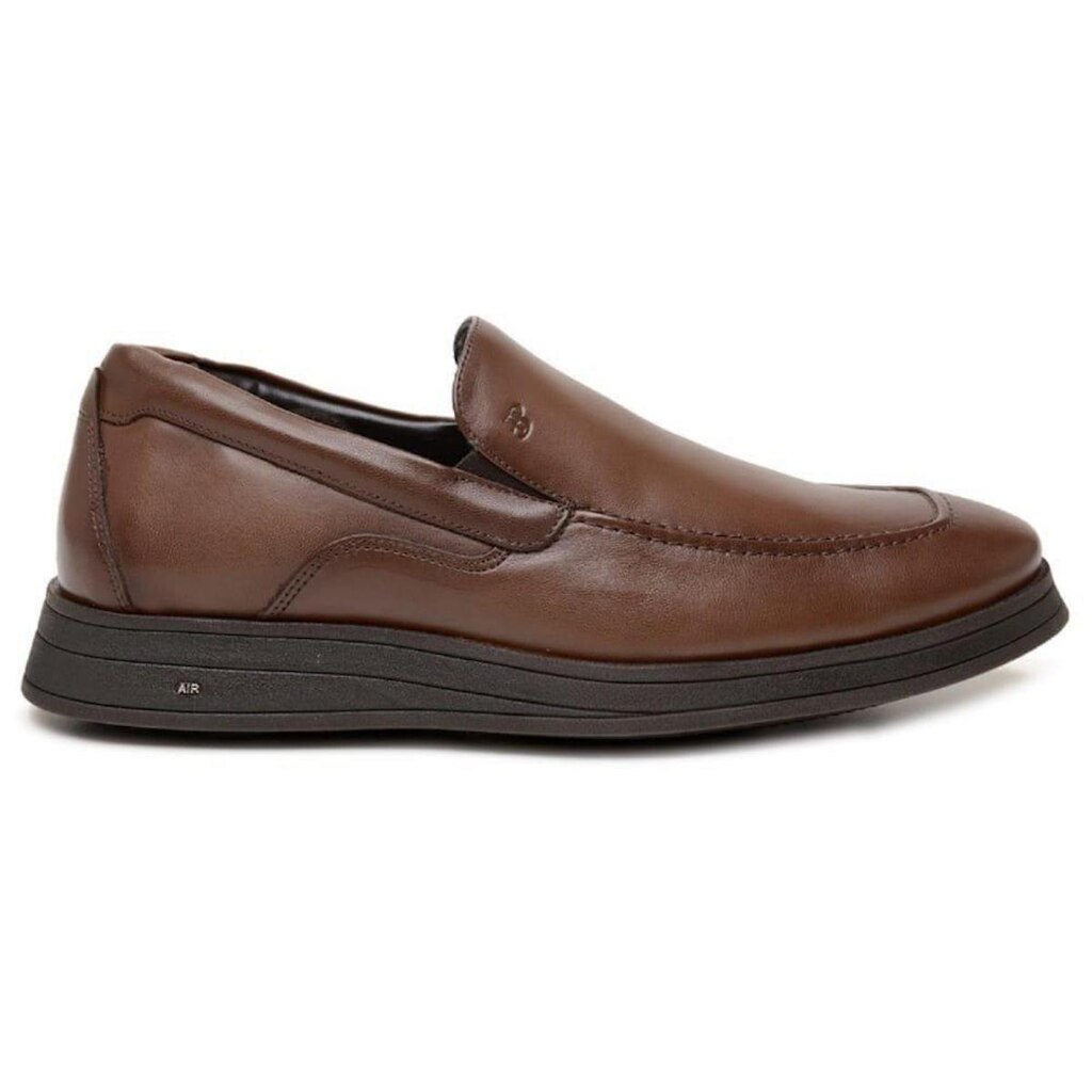 Sapato Jota Pe Casual Marrom Em Couro Leeds 85400se