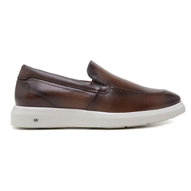 Sapato Jota Pe Casual Marrom Em Couro Sandler 91150