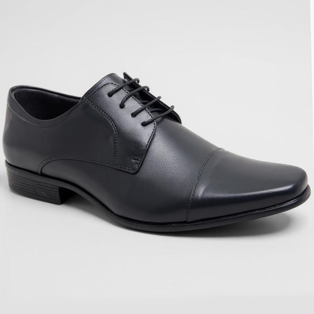 Sapato Jota Pe Couro Air Winner Masculino - Preto - 45
