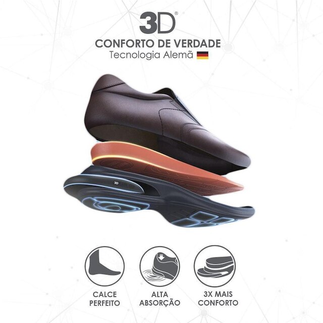 Sapato Jota Pe Marrom 3d Double + Cinto 85108