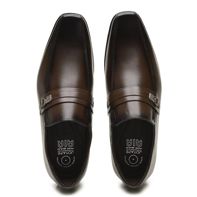 Sapato Jota Pe Marrom Em Couro 77505