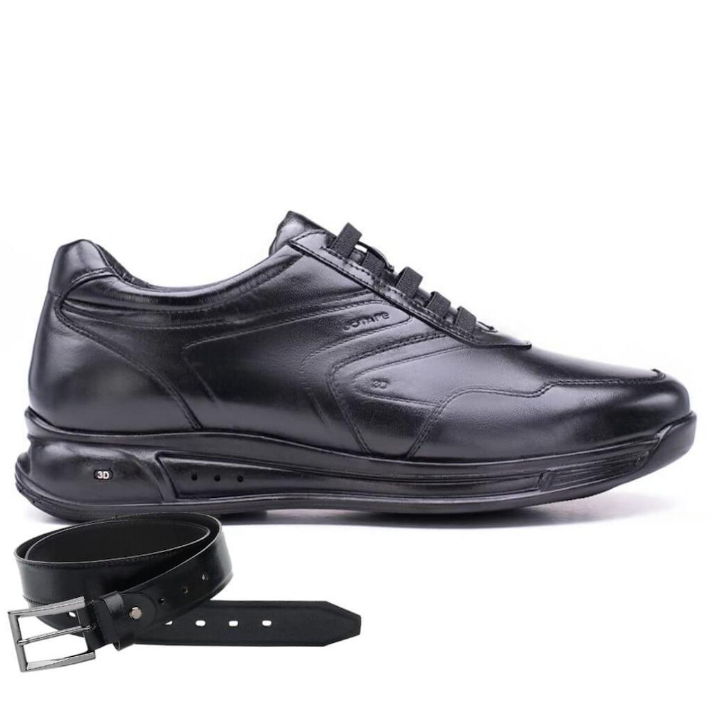 Sapato Jota Pe Preto 3d Evolution + Cinto 08018