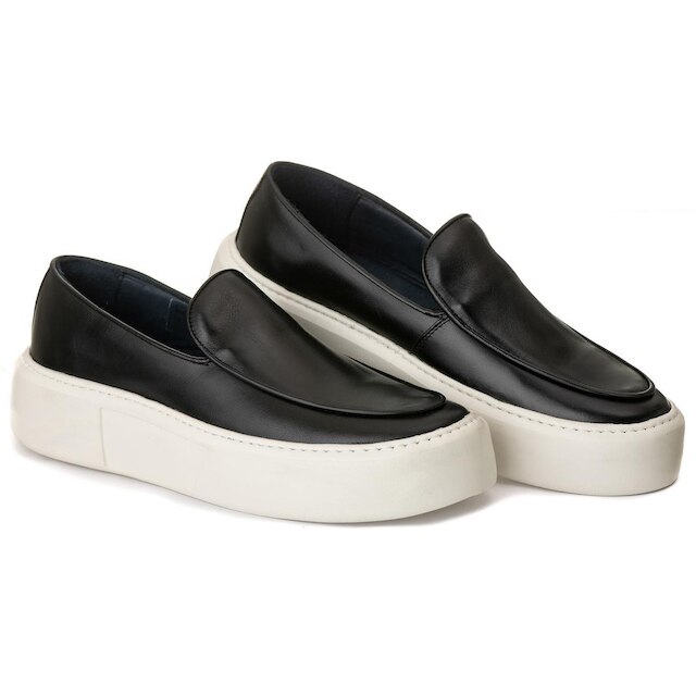 Sapato Loafer Confort Masculino Sola Alta Couro de Luxo