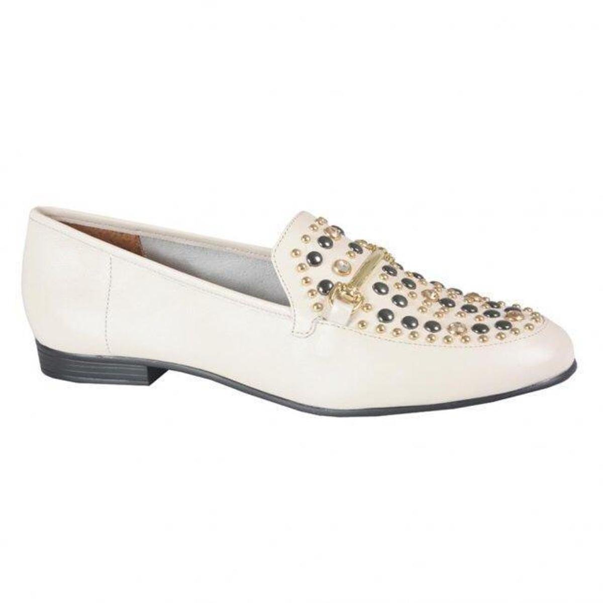 Sapato Loafer Couro Jorge Bischoff Feminino - Off White | Zattini