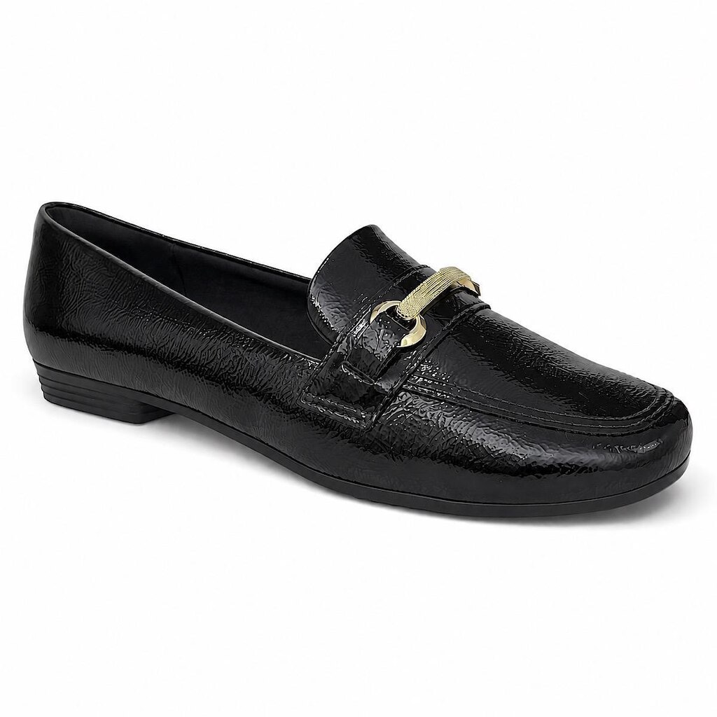 Sapato Loafer Piccadilly Salto Baixo 250287 Verniz Preto