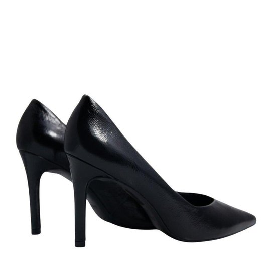 Sapato Loucos E Santos Couro Preto Bico Fino