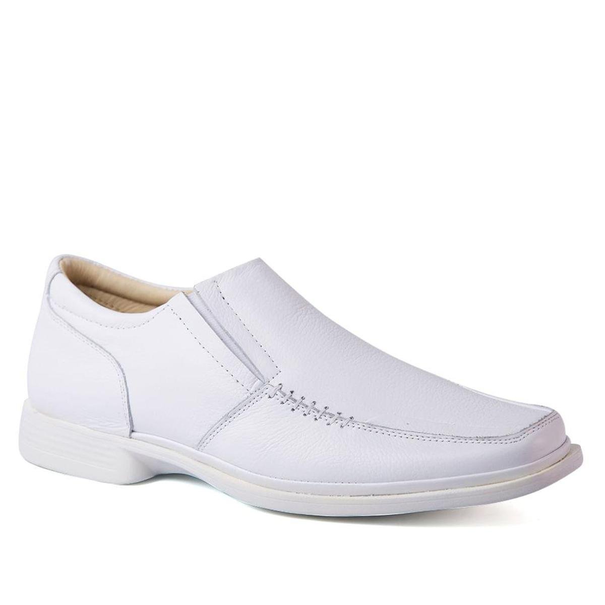 Sapato Masculino Anti Impacto 549201 em Couro Floater Doctor Shoes - Branco  | Zattini