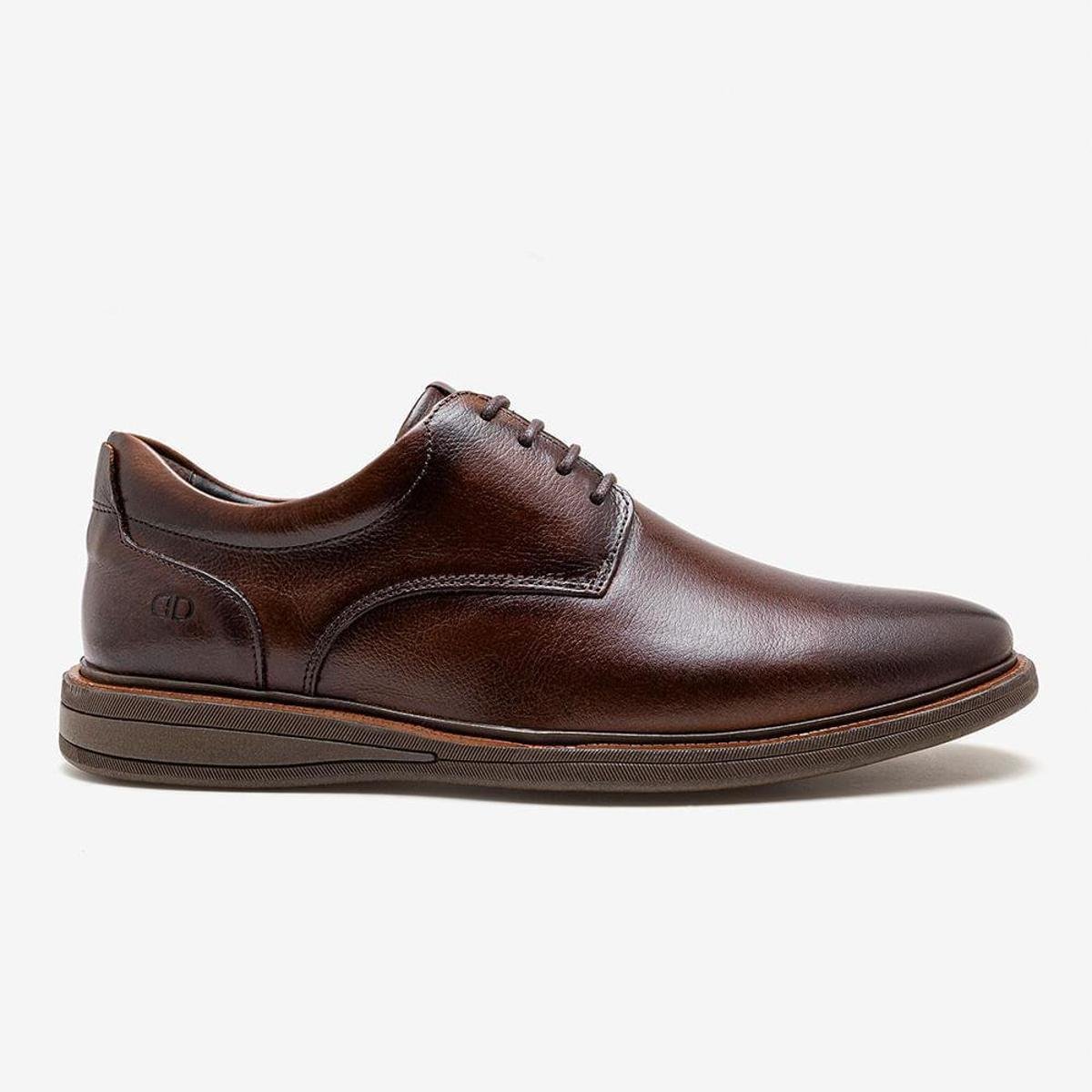 Sapato Masculino Bay Mogno Couro Menor preço em Sapato Masculino Bay Mogno Couro