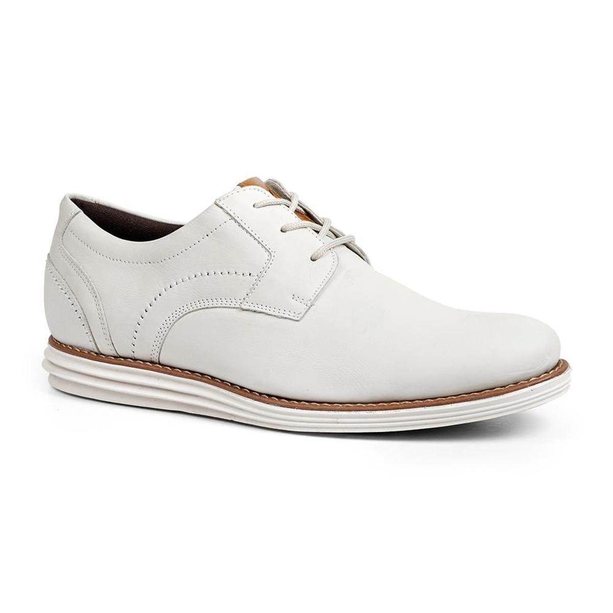 Sapato Masculino Casual de Couro Extra White Esporte Fino Zattini