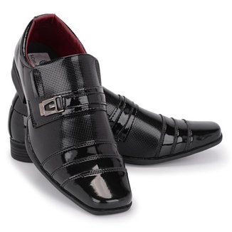 Sapato Masculino Casual Moderno Estilo Italiano Bico Quadrado Elegante Dia-a-Dia