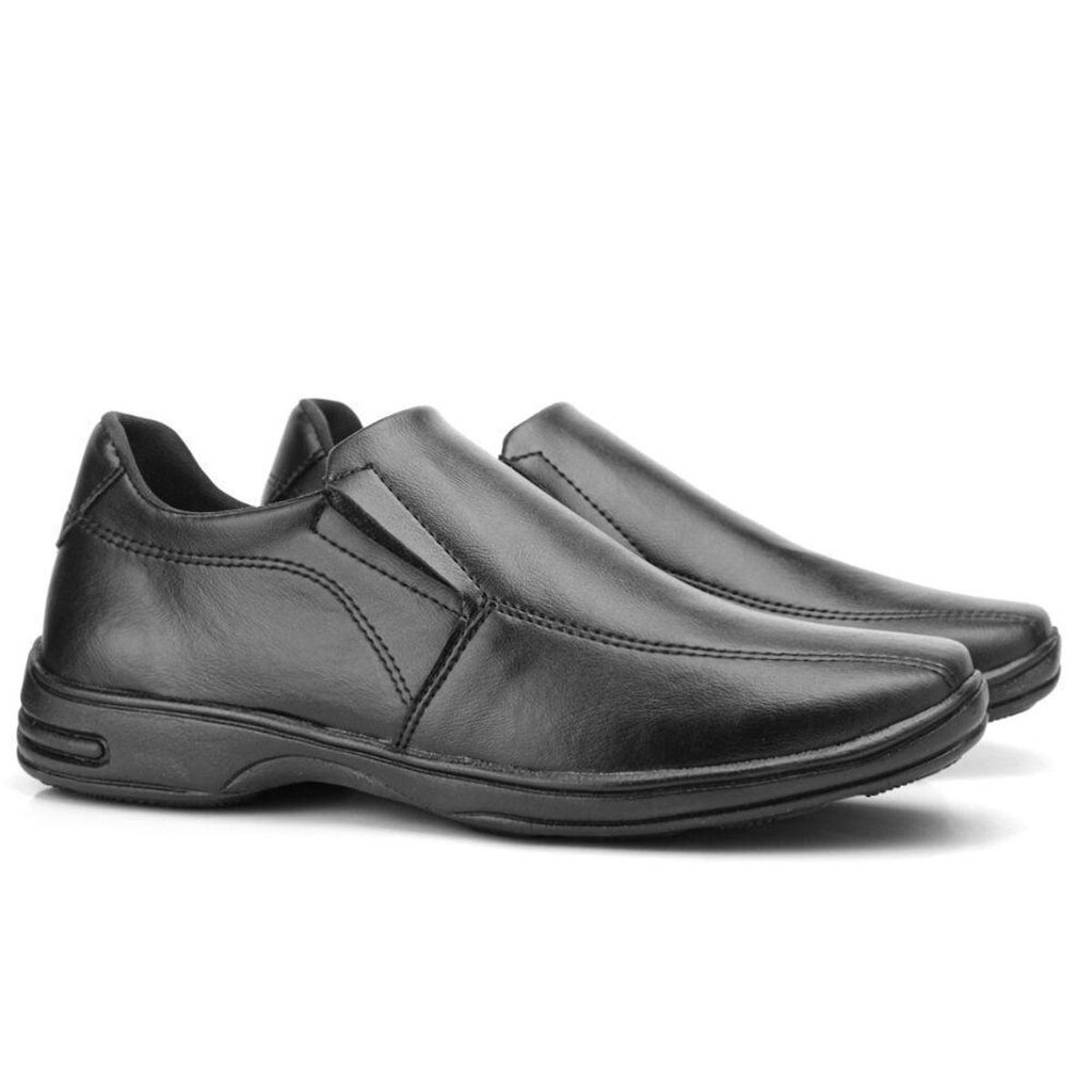 Sapato masculino casual ortopedico social cadarço conforto