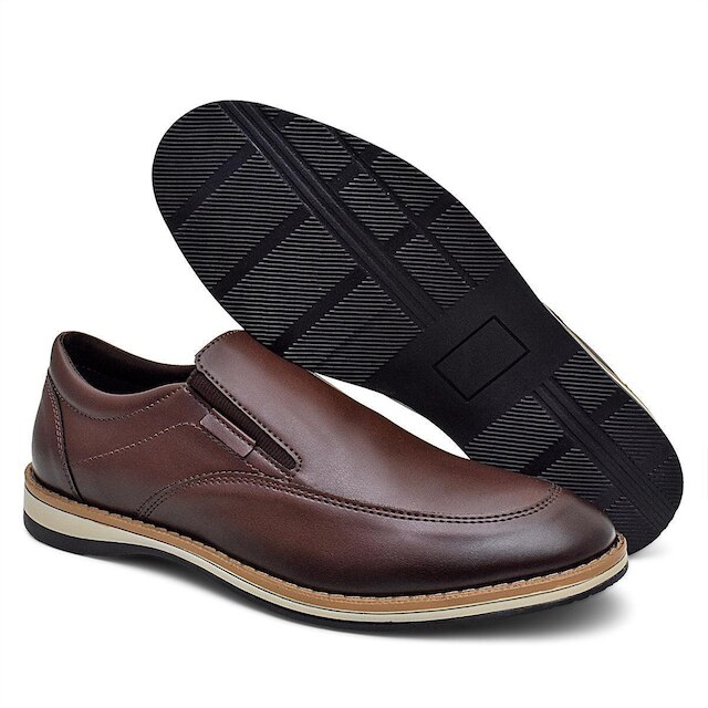 Sapato Masculino Casual Slip On Oxford Moderno