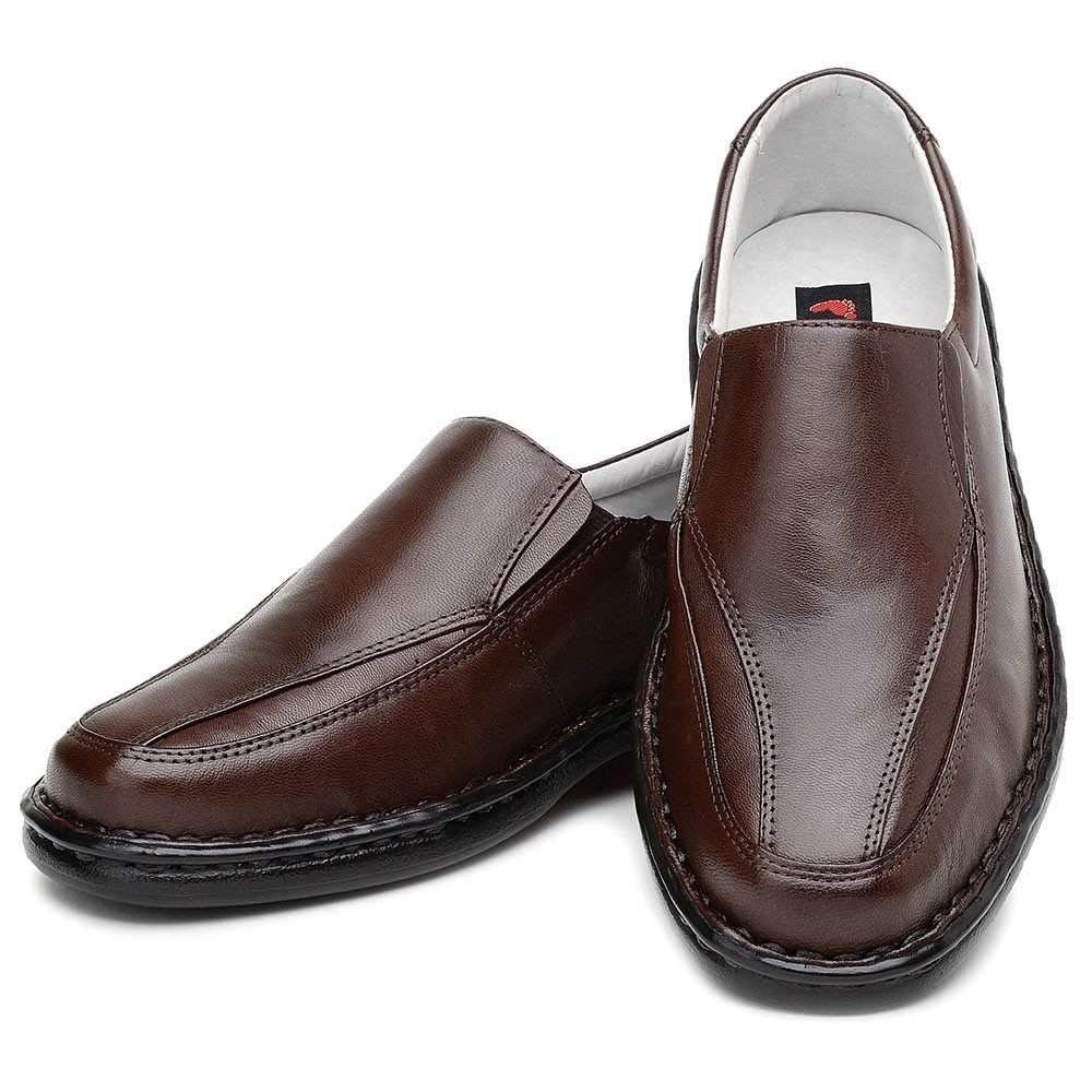 Sapato Masculino Confort Pele Carneiro Palmilha Massageadora Ranster -  Marrom | Zattini