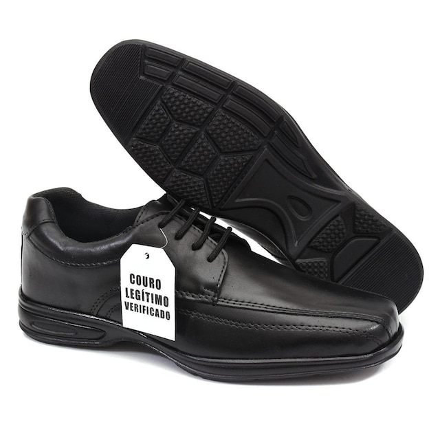 Sapato Masculino De Couro Legitimo Palmilha Gel