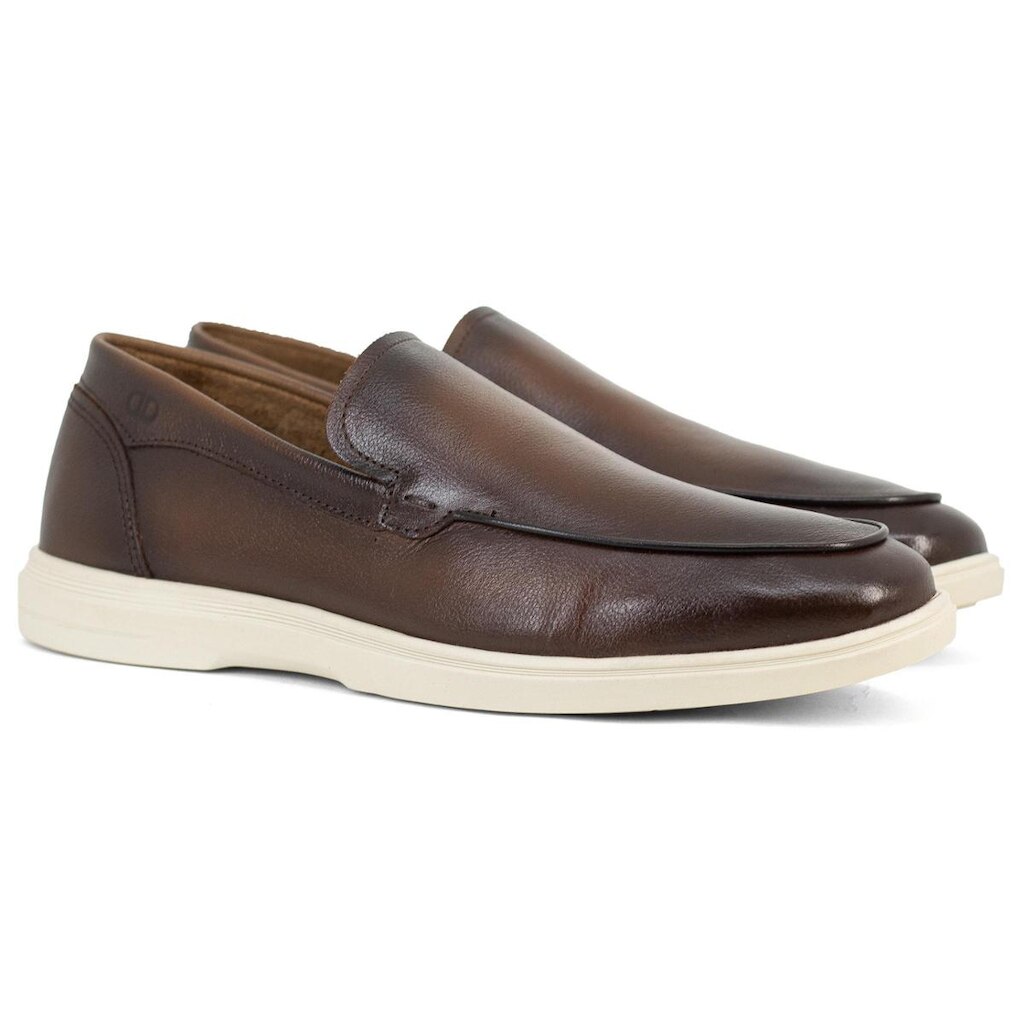 Sapato Masculino Democrata Casual Tulum Couro Clássico Confortável 647101