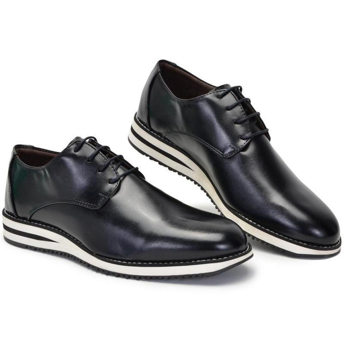 Sapato Masculino Derby Oxford Sola Em EVA Super Leve e Macio 1001 - Preto Menor preço em Sapato Masculino Derby Oxford Sola Em EVA Super Leve e Macio 1001 - Preto