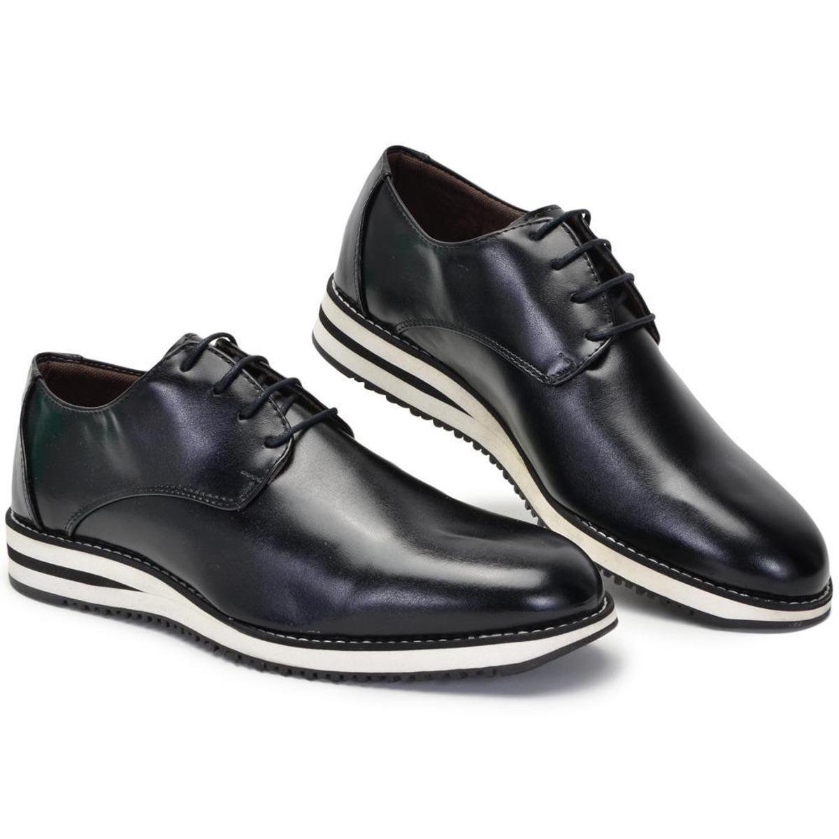 Sapato Masculino Derby Sola Em EVA Super Leve e Macio 1001 - Preto Menor preço em Sapato Masculino Derby Sola Em EVA Super Leve e Macio 1001 - Preto