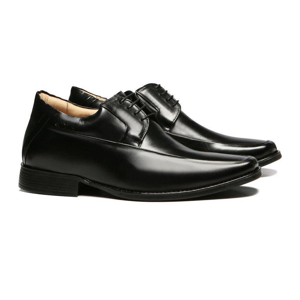 Sapato Masculino Elevator Mestico Johannes Preto Samello