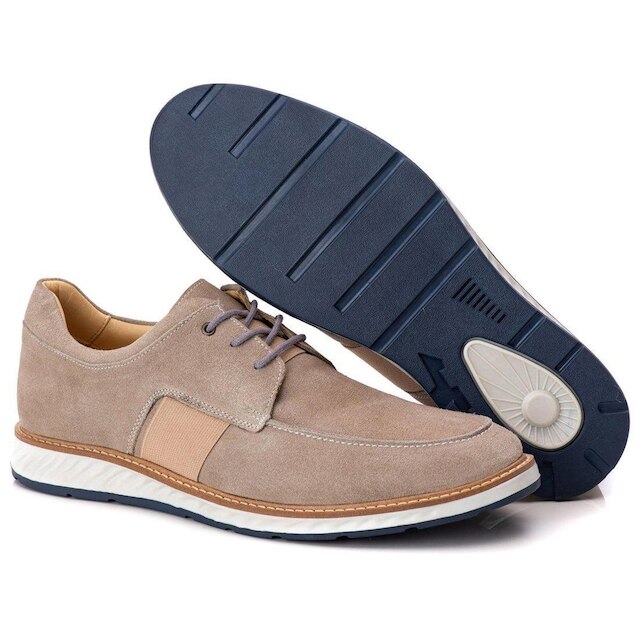 Sapato Masculino Loafer Elite Couro Premium Camurça