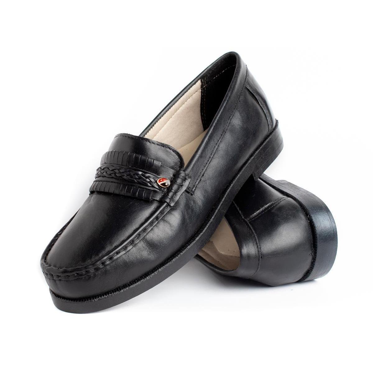 Sapato Masculino Mocassim Social Tradicional Couro Conforto 050 - Preto |  Zattini