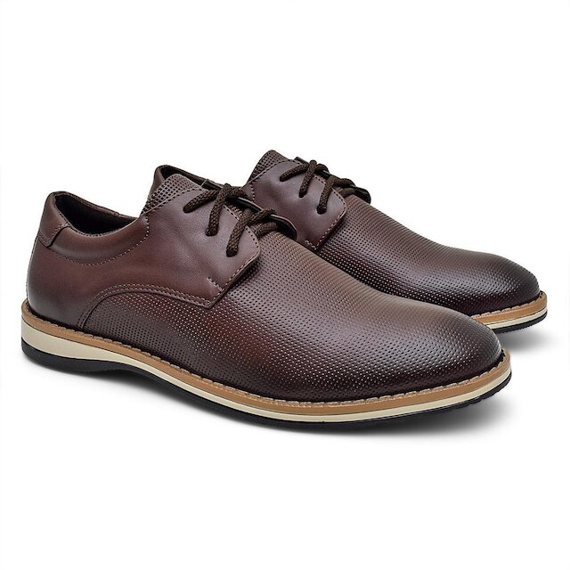 Sapato Masculino Oxford Derby Casual Confortável